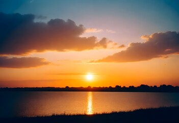 Fototapeta premium sunset over the sea