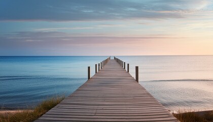 Obraz premium wooden pier on the beach