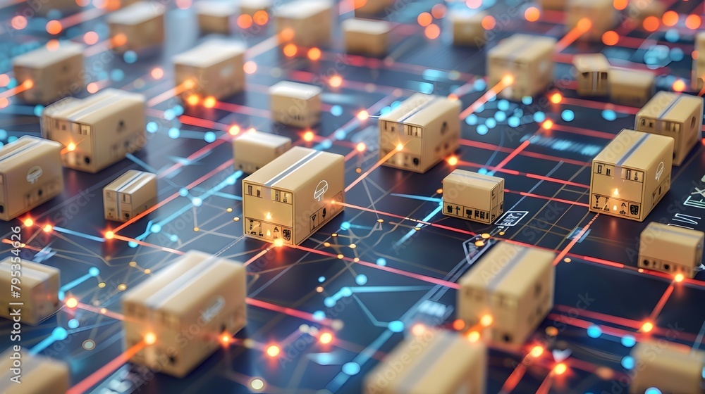 Poster supply chain management system: a unified diagram of interconnected nodes