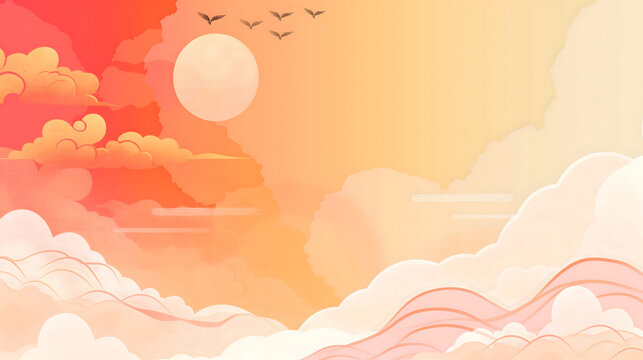 Asian American Native Hawaiian Pacific Islander Heritage Month background template with empty copy space for text. AA and NHPI backdrop