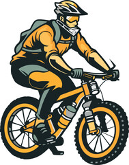 Naklejka premium logo ciclista 01