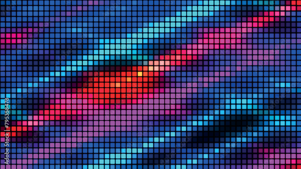 Fototapete abstract background from multi-colored squares. abstract gradient background. pixel background for w