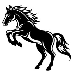      Horse jumps icon vector illustration.

