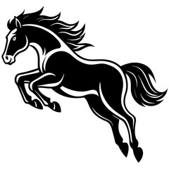     Horse jumps icon vector illustration.
