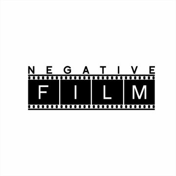 Film negative word design and illustration.