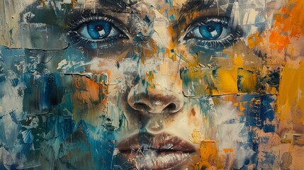 Craft an artistic portrayal of humanity, exploring the intersection of emotion