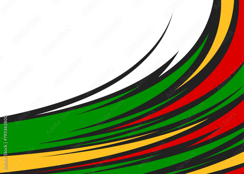 Poster abstract background with spike lines pattern and with some copy space area and with rastafari color 