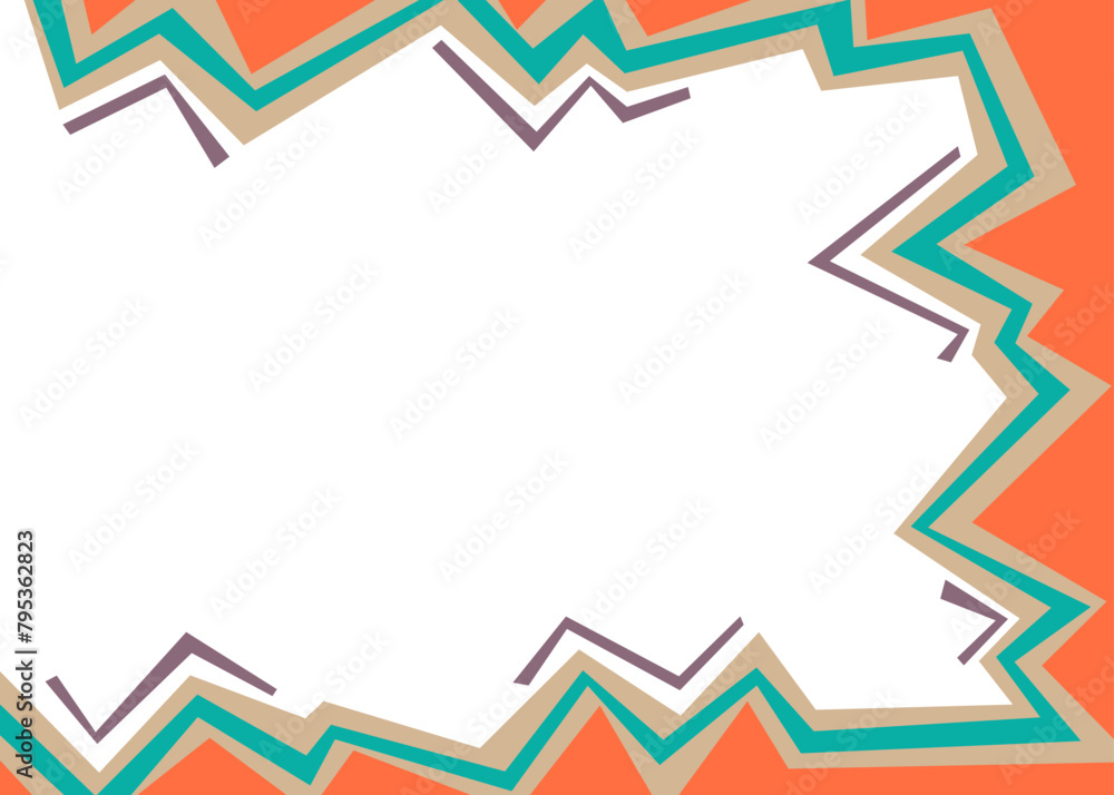 Poster abstract background with zigzag line pattern and with some copy space area