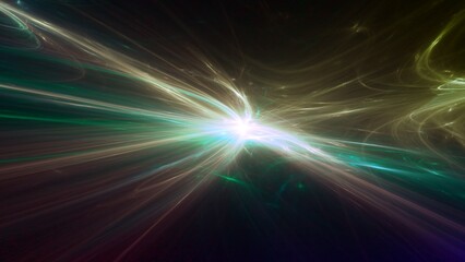 energievoll leuchtender dynamischer Lichtschweif, Energie, Strom, Stärke, kraftvoll, schnelles Internet, Licht, Technologie, Wissenschaft, grün, gelb
