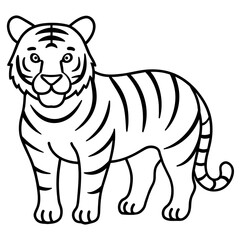         Tiger logo icon vector illustration.
