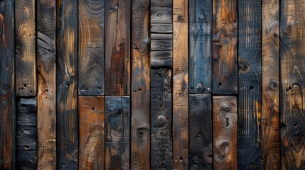 Weathered wood texture featuring a rustic wall panel constructed from aged wooden boards.