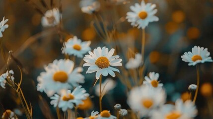 Vibrant chamomile blossoms in a meadow symbolizing the beauty of nature