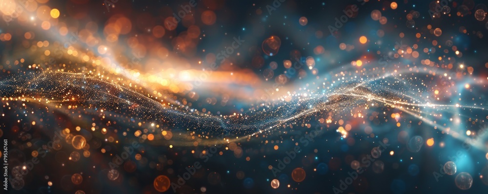 Aufkleber abstract background image featuring dynamic particle lines, creating a captivating and modern visual