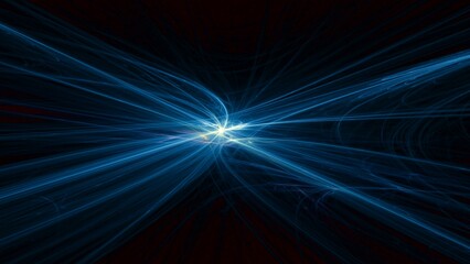 energievoll leuchtender dynamischer Lichtschweif, heller Stern, Weltall, Universum, Energie, Strom, Stärke, kraftvoll, schnelles Internet, Licht, Technologie, Wissenschaft, blau, schwarz