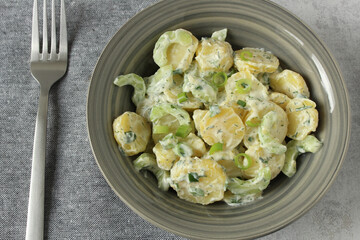 Refreshing Potato Salad with Cucumber, Spring Onions, and Yogurt-Dill Dressing