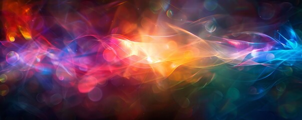 A stunning prism light leak colorful photo overlay set against a sleek black background, adding a vibrant and dynamic touch to any image or design.