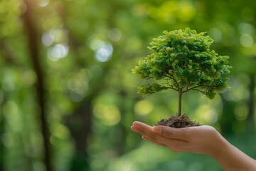 Planting trees with volunteer families for eco-friendly and corporate social responsibility campaigns. Beautiful simple AI generated image in 4K, unique.