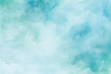 Cyan watercolor background texture soft abstract illustration blank empty with copy space 