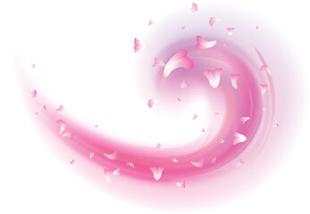 Pink swirls with flower petals