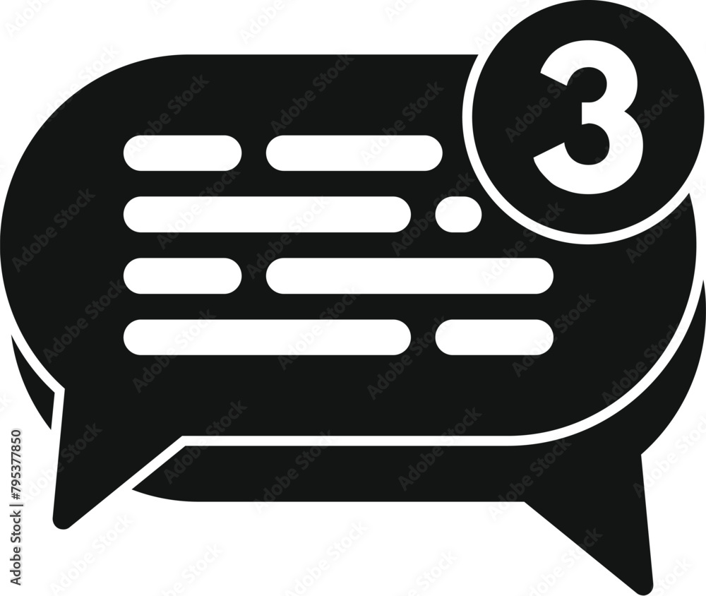 Poster new message on chat support icon simple vector. help online ai agent. speech agent