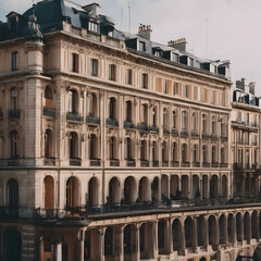 Fototapeta na wymiar the facade of the building in the center