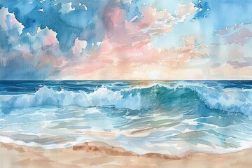 watercolor Seascape
