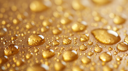 golden drops of oil or serum surface background. 