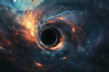 Black hole in space - Powered by Adobe