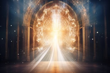 Naklejka premium Wizard light backgrounds spirituality