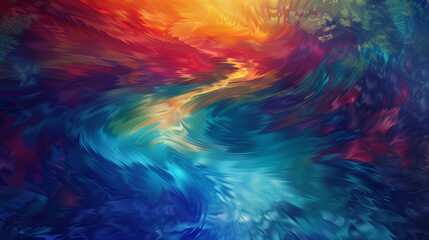 Vivid swirling colors in dynamic motion.