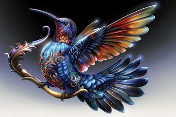 Close-up of optic fibers with dynamic blue and red light bokeh in the background. Beautiful simple AI generated image in 4K, unique.