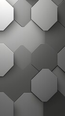 Gray hexagons pattern on gray background. Genetic research, molecular structure. Chemical engineering