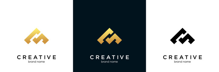 AM. Monogram of Two letters AM. Luxury, simple, minimal and elegant A and M logo design. Vector illustration template.