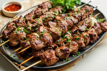 spicy lamb shish kebab skewers
