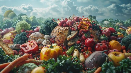 A cornucopia of fruits and vegetables