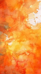 Watercolor abstract orange background.