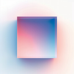 Square gradient glowing object on white background