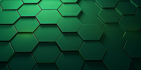 Green hexagons pattern on green background. Genetic research, molecular structure. Chemical engineering