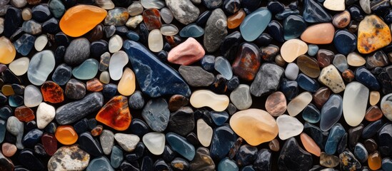 a pile of stones and pebbles - obrazy, fototapety, plakaty