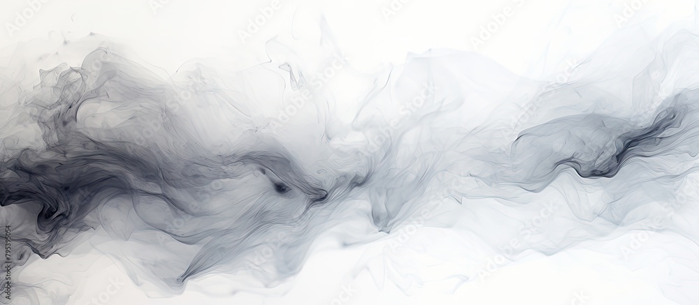 Poster Swirling monochrome smoke pattern