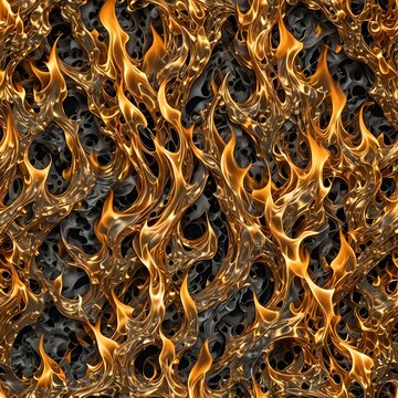 abstract background gold flame