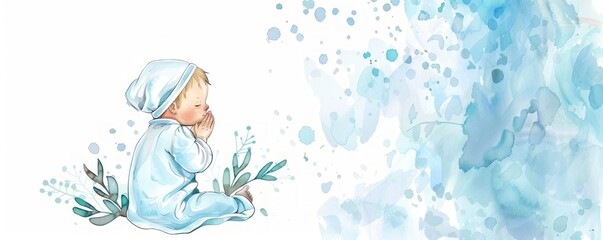 Capture the innocence and purity of Baptism with charming watercolor templates for invitations, featuring delicate motifs and pastel hues.