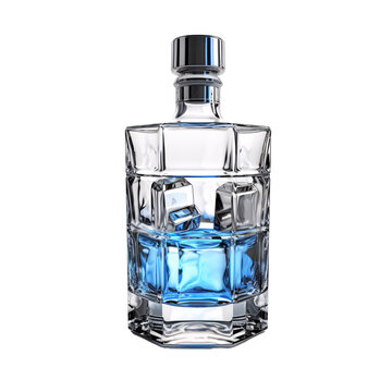 recommend clip art: a glass bottle with a blue liquid in it