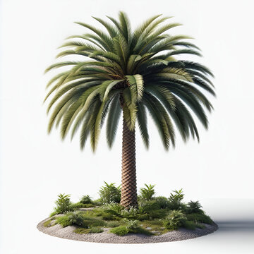 Palmera con fondo blanco 