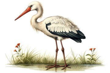 Fototapeta premium Stork animal bird ciconiiformes.