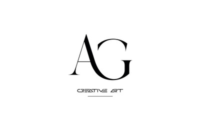 GA, AG, G, A abstract letters logo monogram