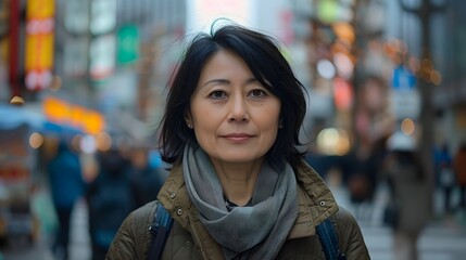 Woman in Scarf Contemplating, Suited for Lifestyle Ads