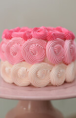 Obraz na płótnie Canvas pink and white towels-Sweet Birthday Vase - Sweet Marriage Vase - Wedding Cake Vase