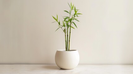 Minimalist Plant in Interior Setting, Tranquil Home Decor