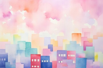 Business building painting backgrounds art.